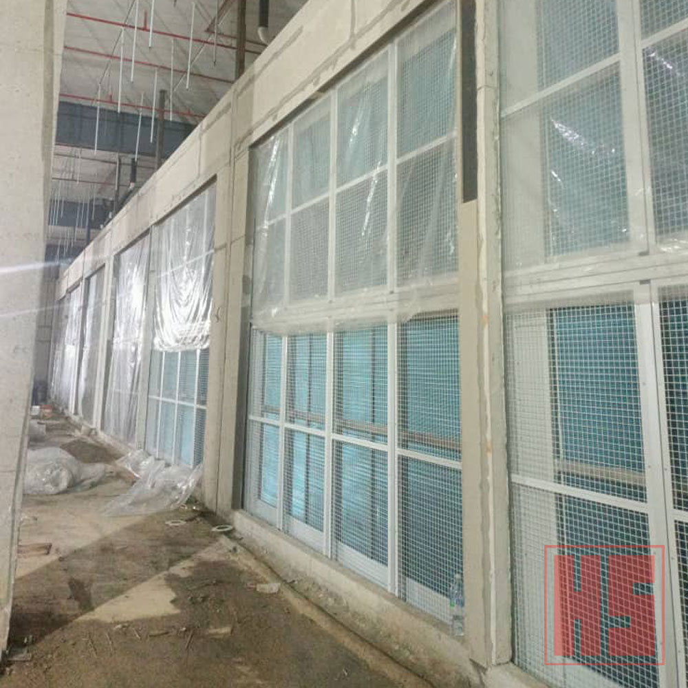 Server containment aisle installation