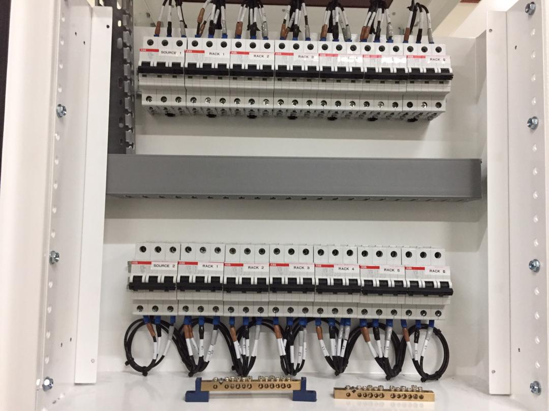 Custom copper busbar fabrication and LV switchgear installation